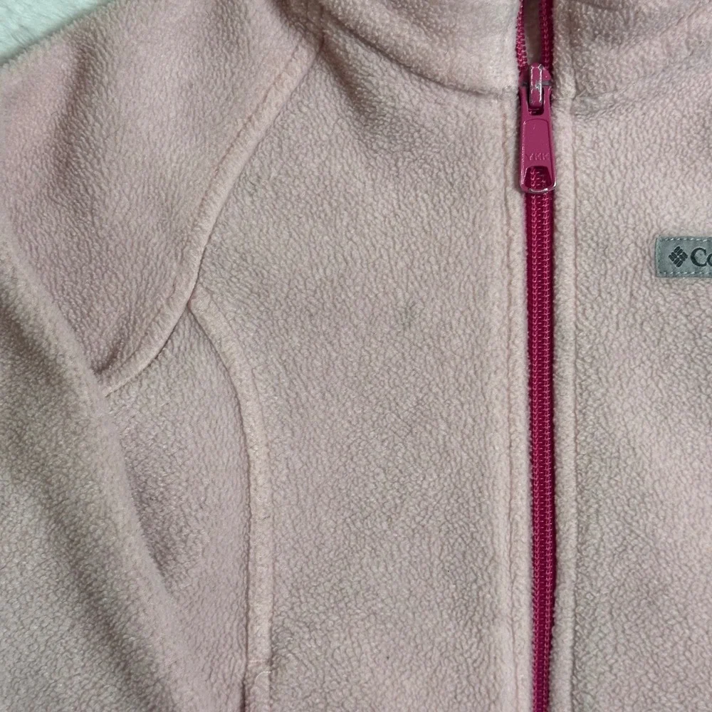 Columbia Kids 3T Pink Fleece Jacket Benton Spring Full Zip Girls Toddler Outdoor